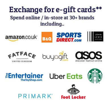 Exchange for e-gift cards