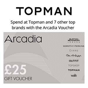 Topman Logo Arcadia Gift Voucher
