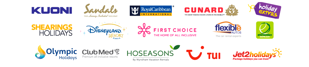 A selection of tours and operators where Love2shop holiday gift cards can be spent